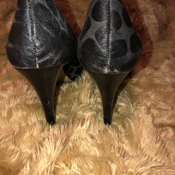Animal print open toe pumps - Picture 3 of 5